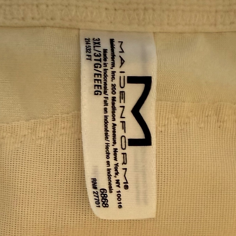 Maidenform Waist Corset 3XL Ivory Satin Floral - Picture 4 of 5